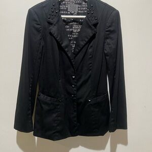 KILL CITY Black Studded Women's Blazer Jacket Size Small